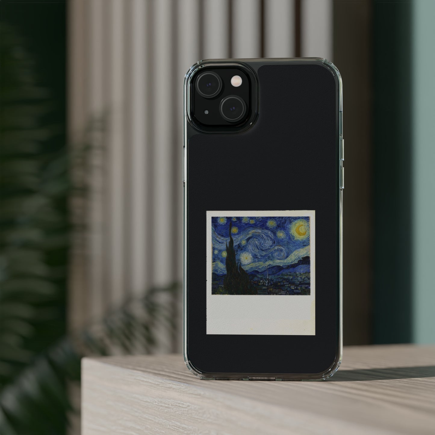 Starry Night Poloroid Clear Case, Van Gogh