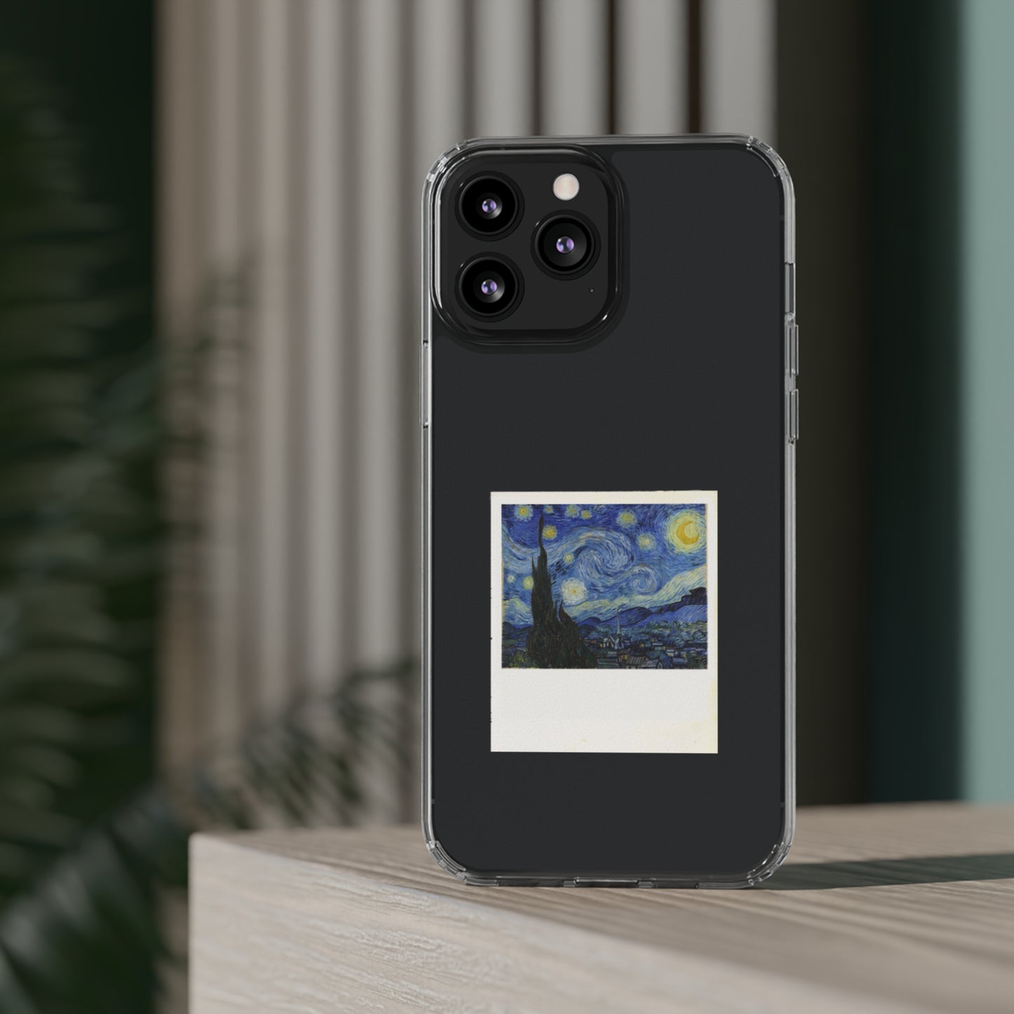 Starry Night Poloroid Clear Case, Van Gogh