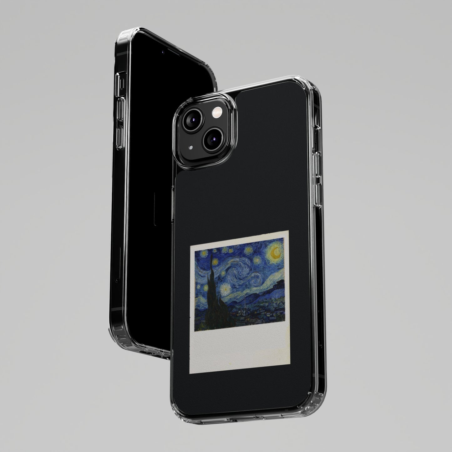 Starry Night Poloroid Clear Case, Van Gogh