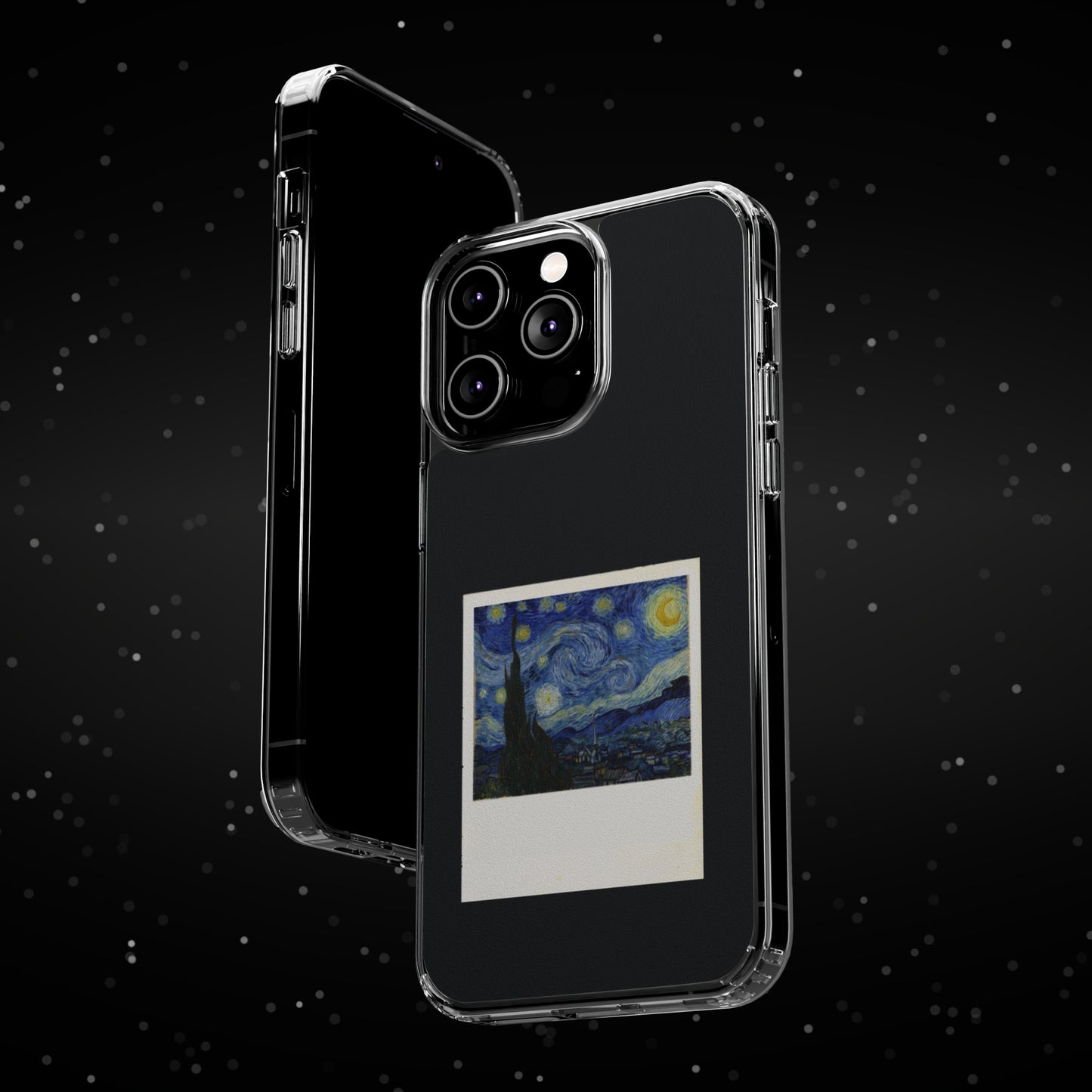 Starry Night Poloroid Clear Case, Van Gogh