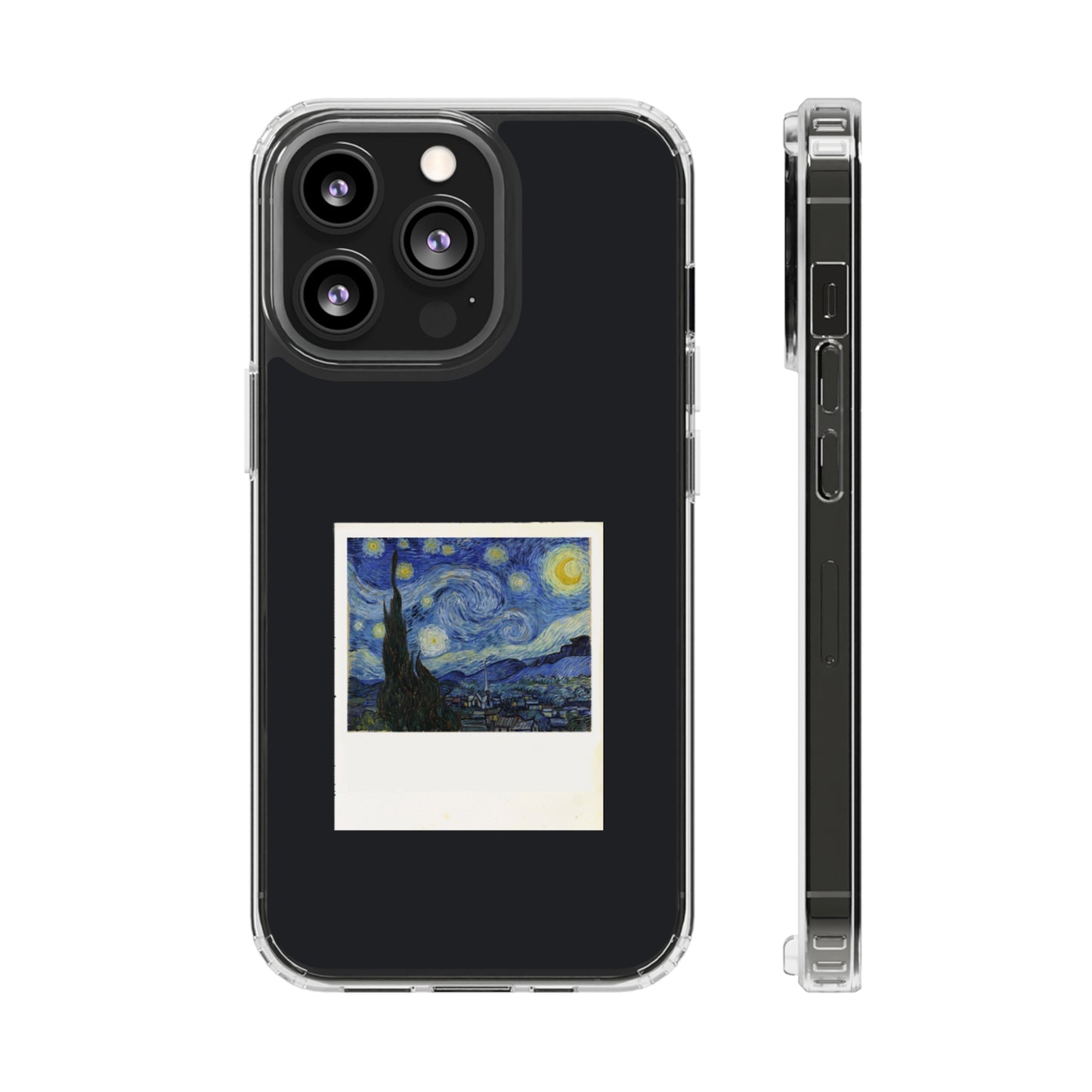 Starry Night Poloroid Clear Case, Van Gogh