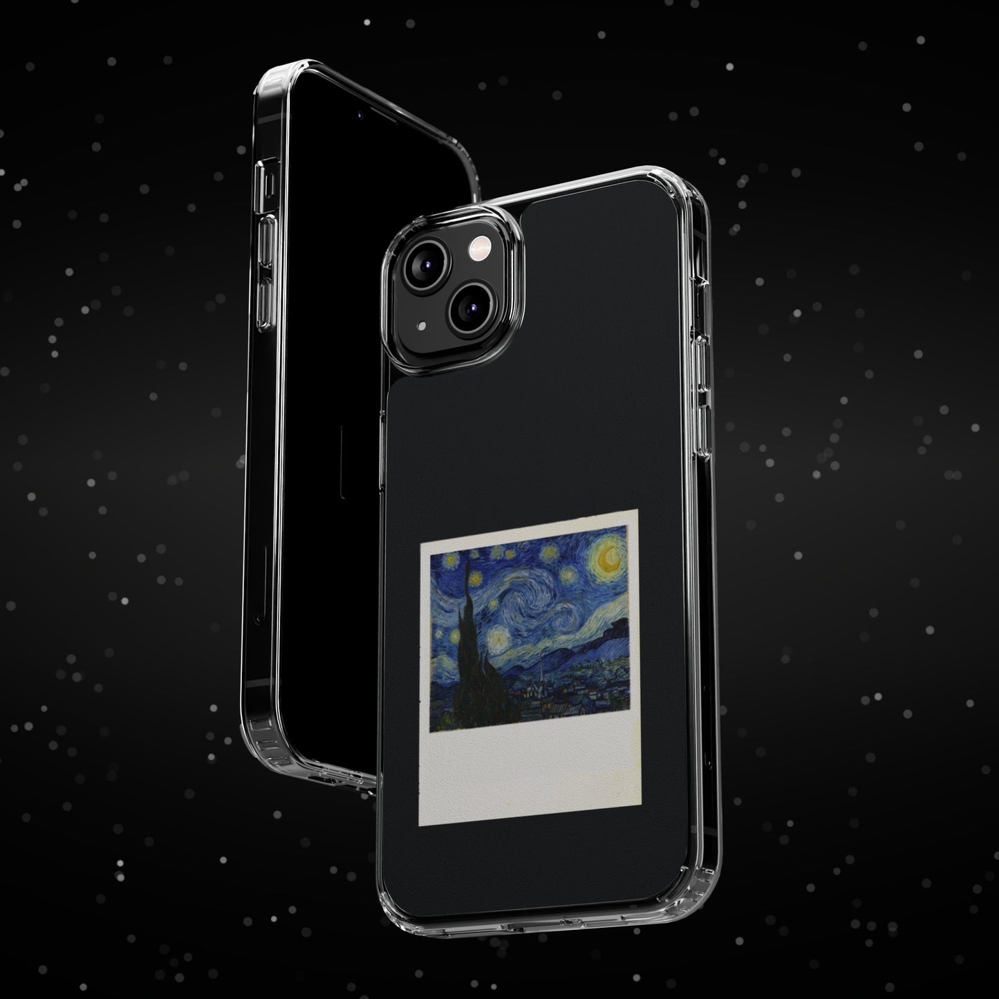 Starry Night Poloroid Clear Case, Van Gogh