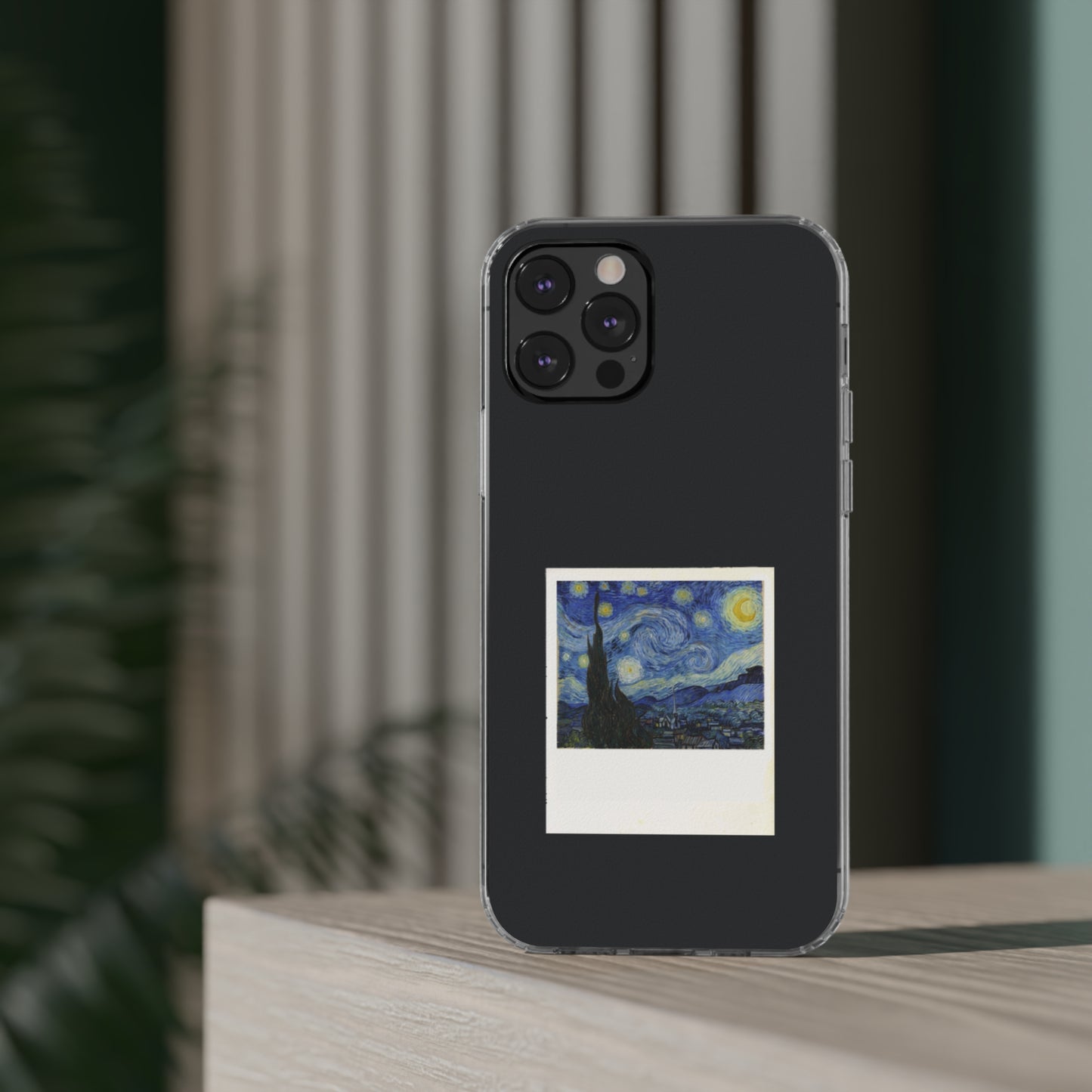 Starry Night Poloroid Clear Case, Van Gogh