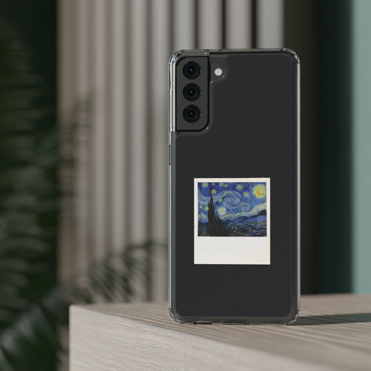 Starry Night Poloroid Clear Case, Van Gogh