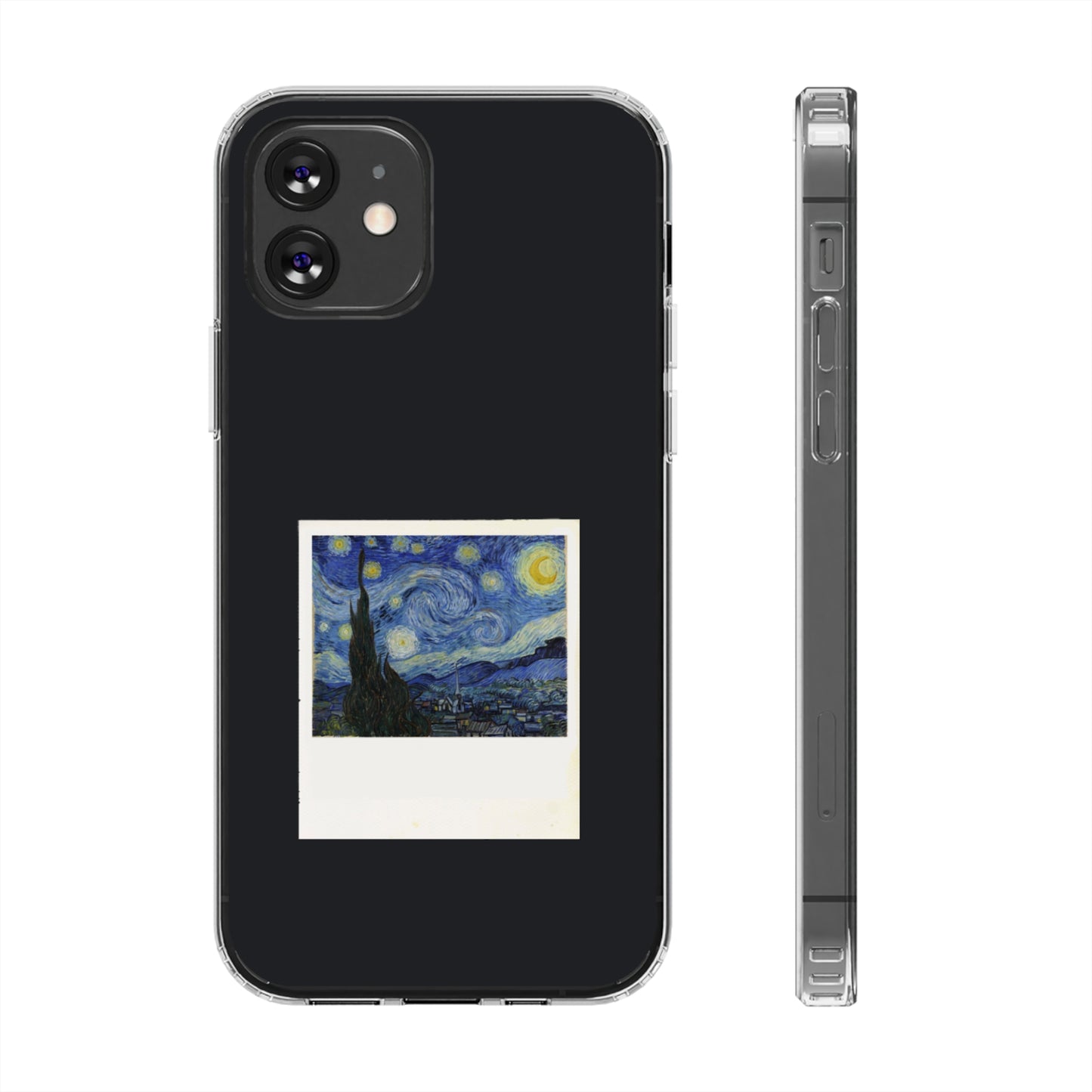 Starry Night Poloroid Clear Case, Van Gogh