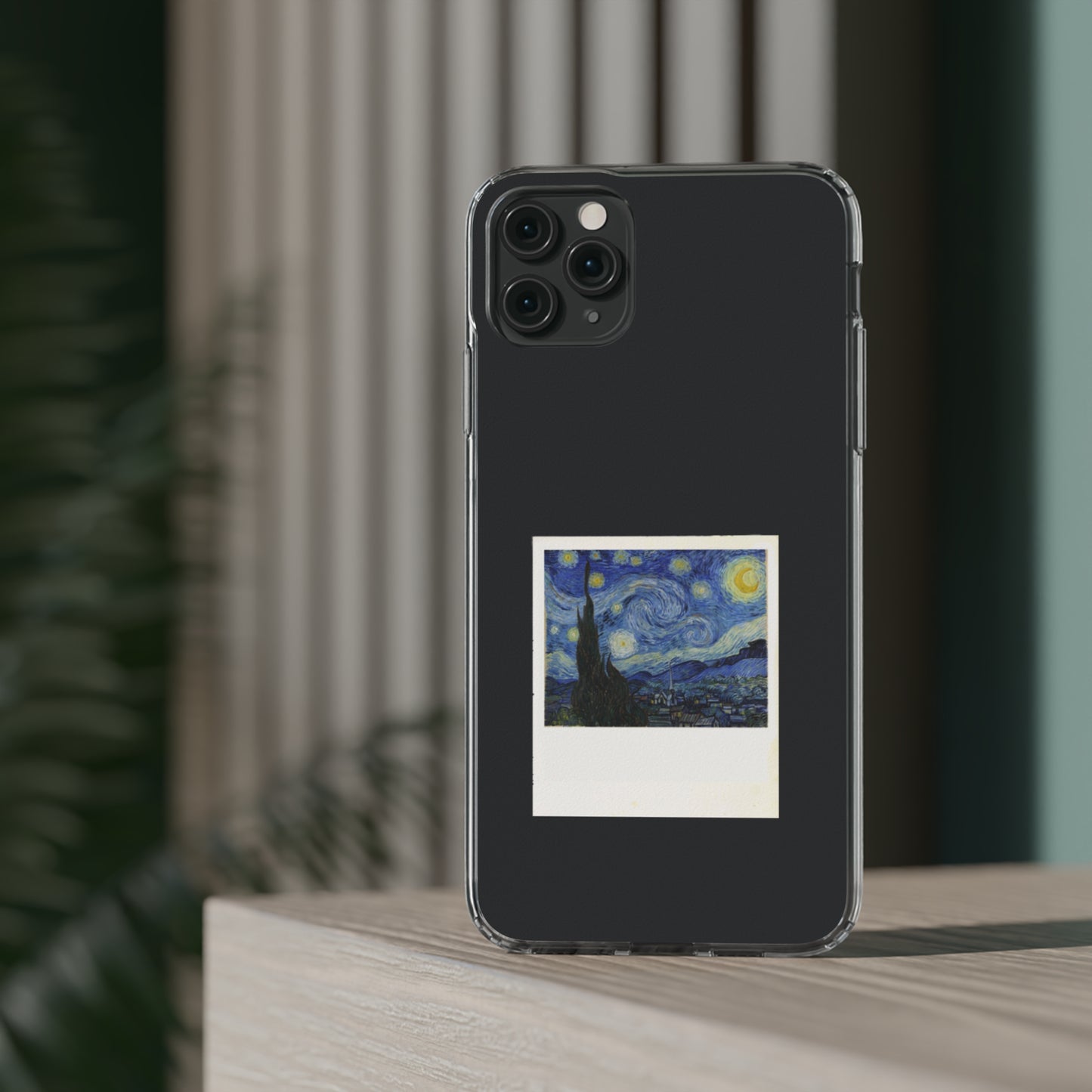 Starry Night Poloroid Clear Case, Van Gogh