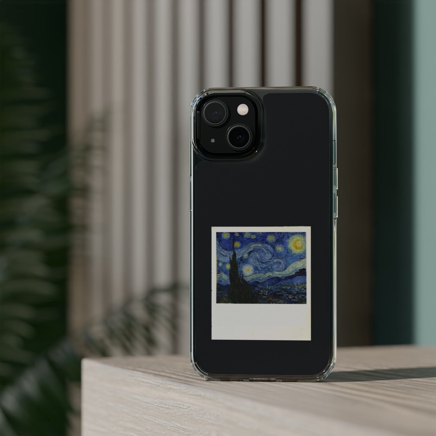 Starry Night Poloroid Clear Case, Van Gogh