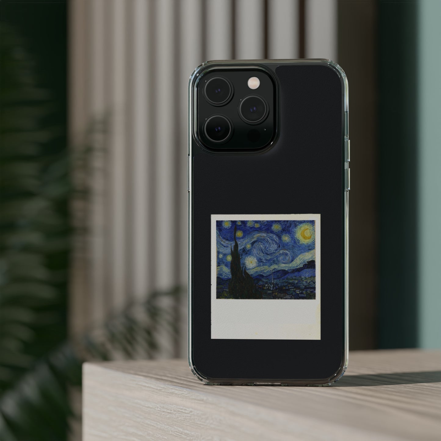 Starry Night Poloroid Clear Case, Van Gogh