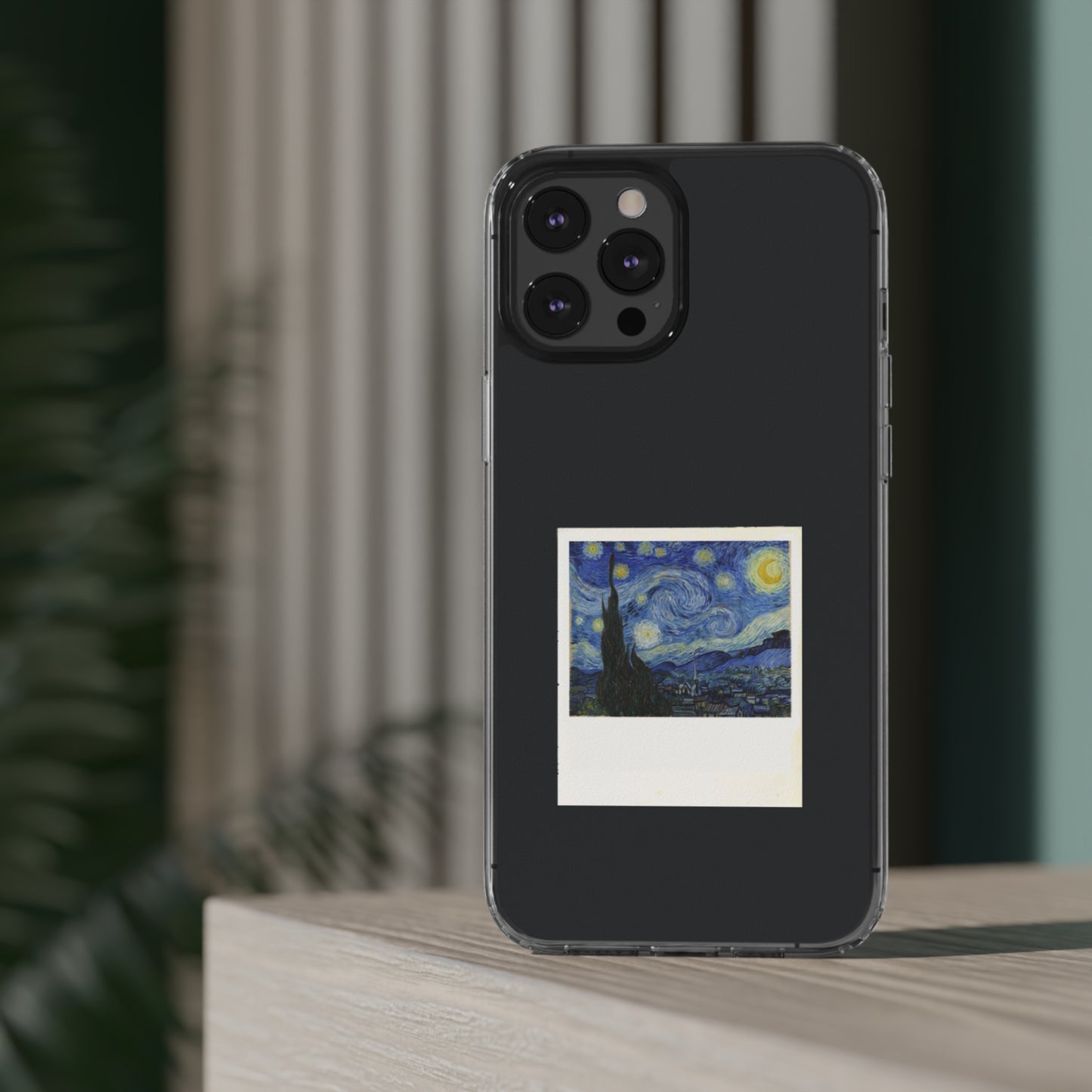 Starry Night Poloroid Clear Case, Van Gogh