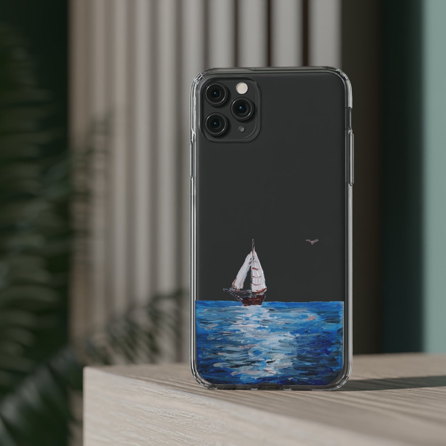 Sail Boat Seascape Clear Case