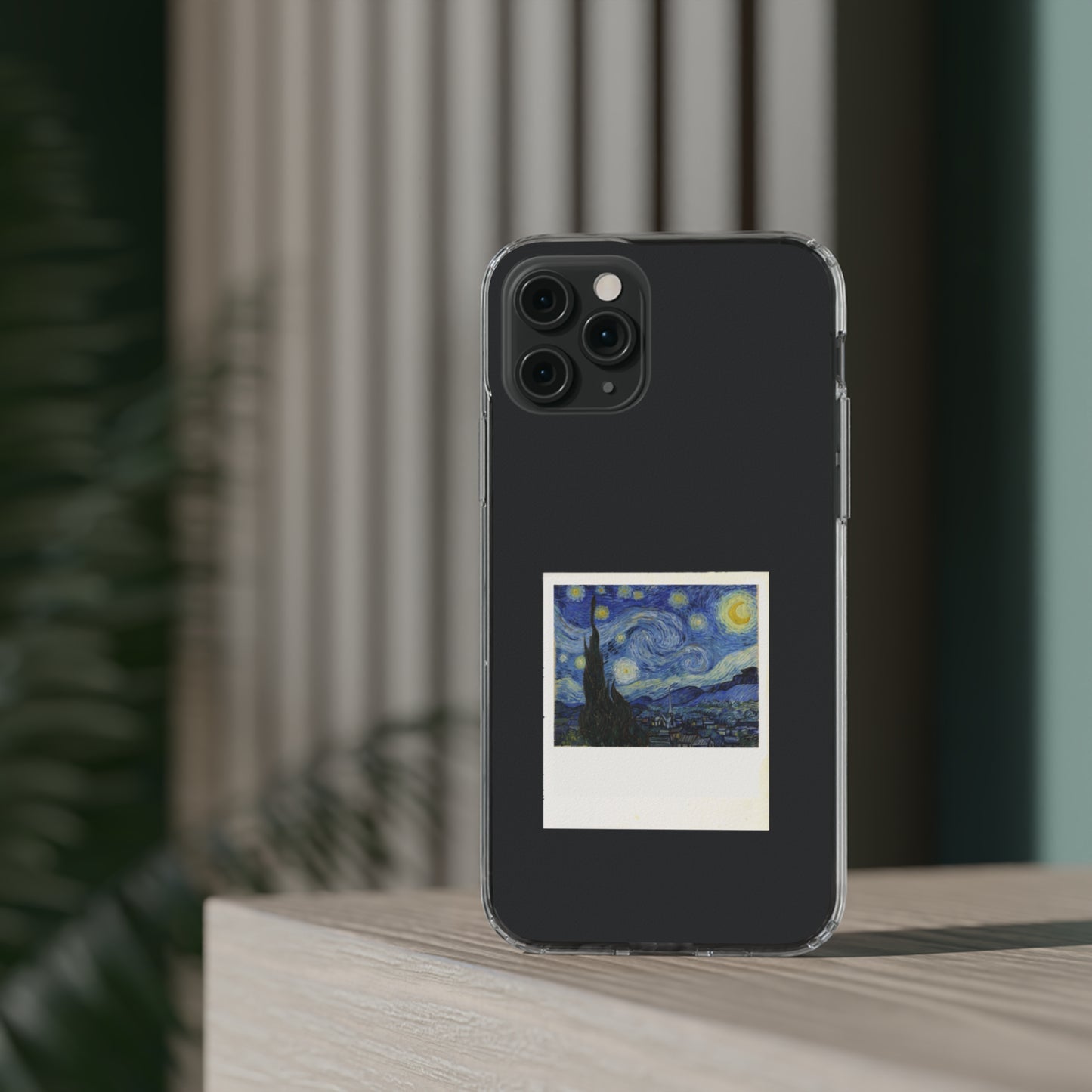 Starry Night Poloroid Clear Case, Van Gogh