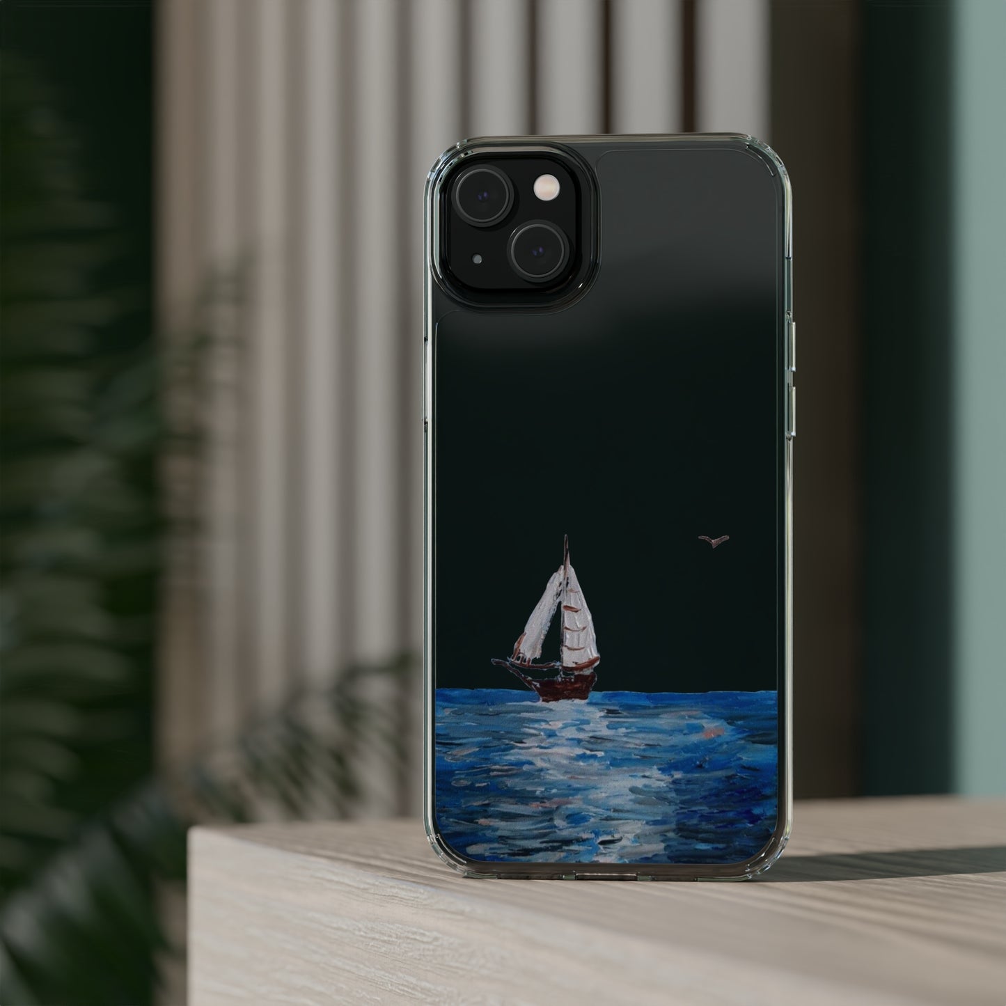 Sail Boat Seascape Clear Case