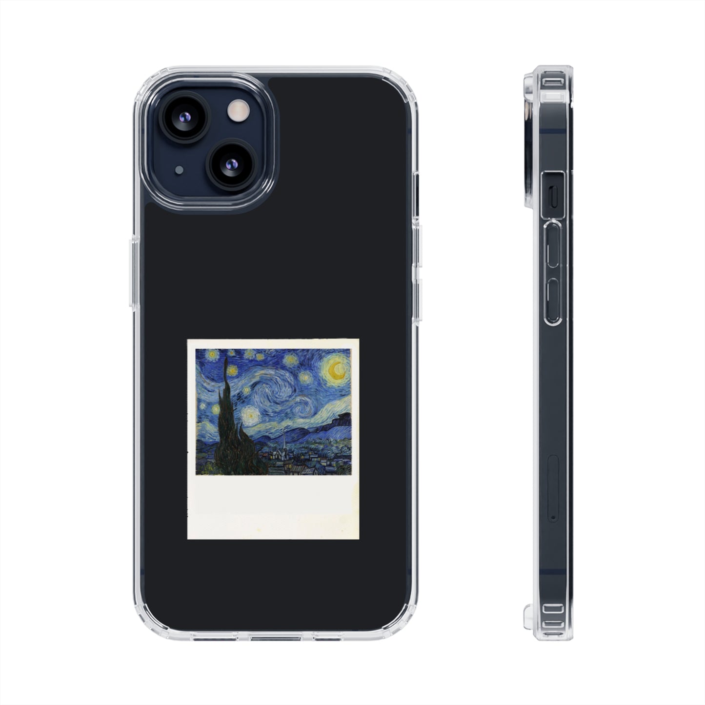 Starry Night Poloroid Clear Case, Van Gogh