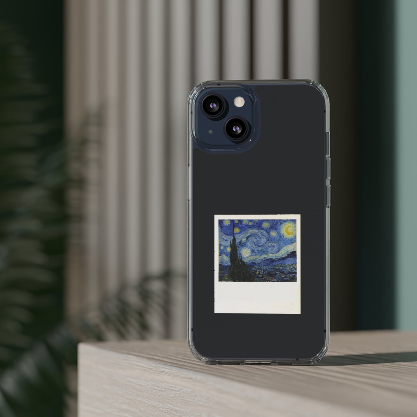 Starry Night Poloroid Clear Case, Van Gogh