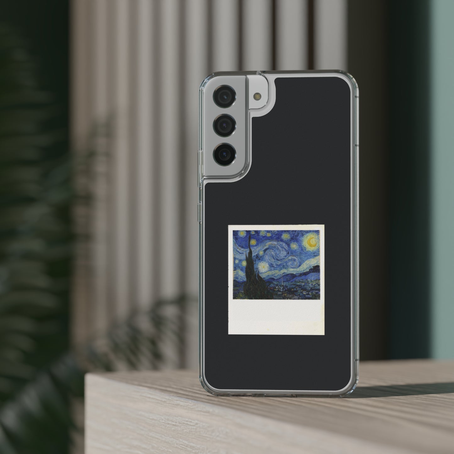 Starry Night Poloroid Clear Case, Van Gogh