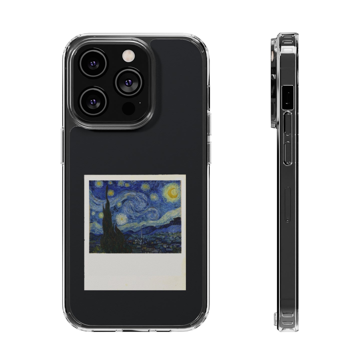 Starry Night Poloroid Clear Case, Van Gogh