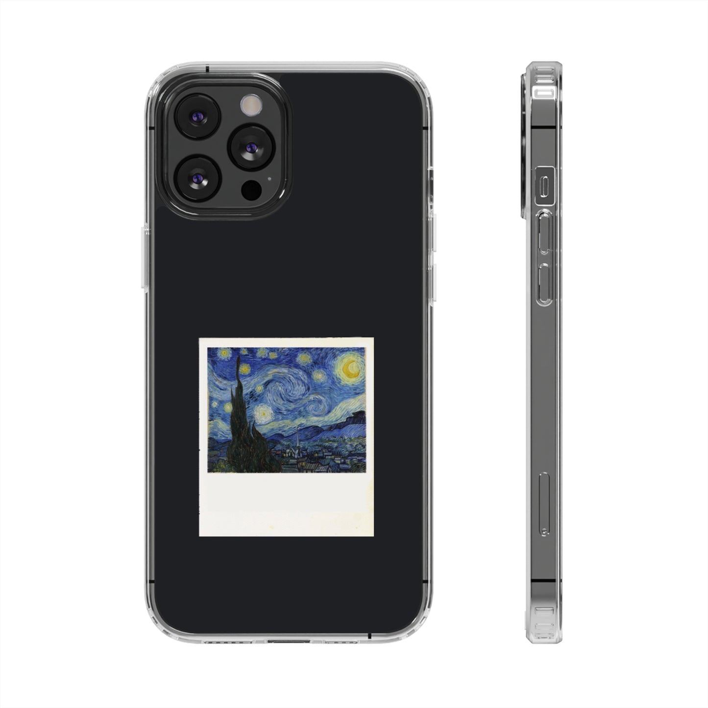 Starry Night Poloroid Clear Case, Van Gogh