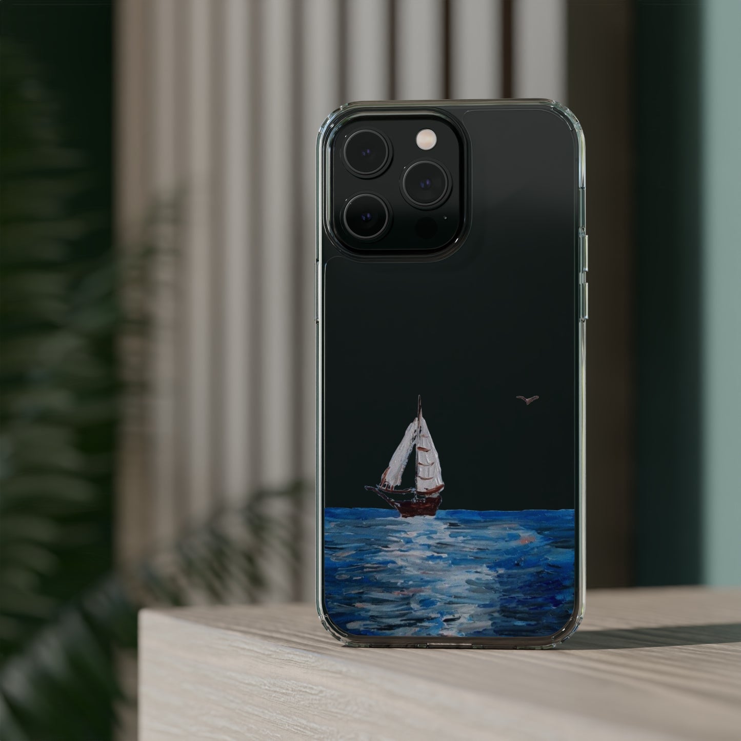 Sail Boat Seascape Clear Case