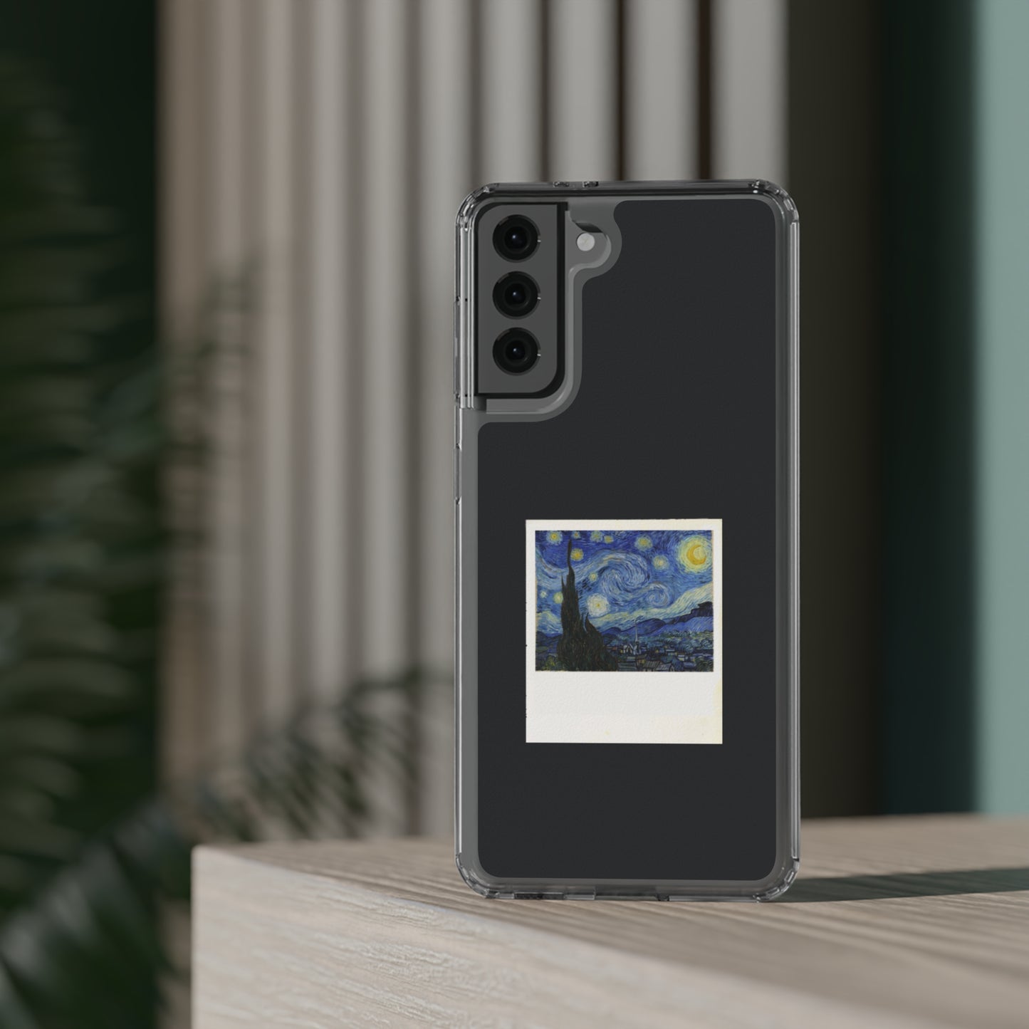 Starry Night Poloroid Clear Case, Van Gogh