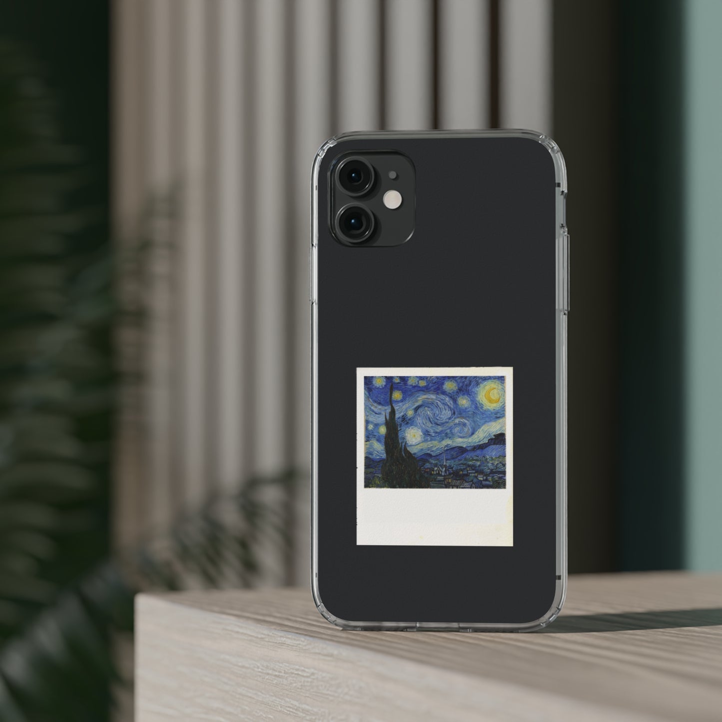 Starry Night Poloroid Clear Case, Van Gogh