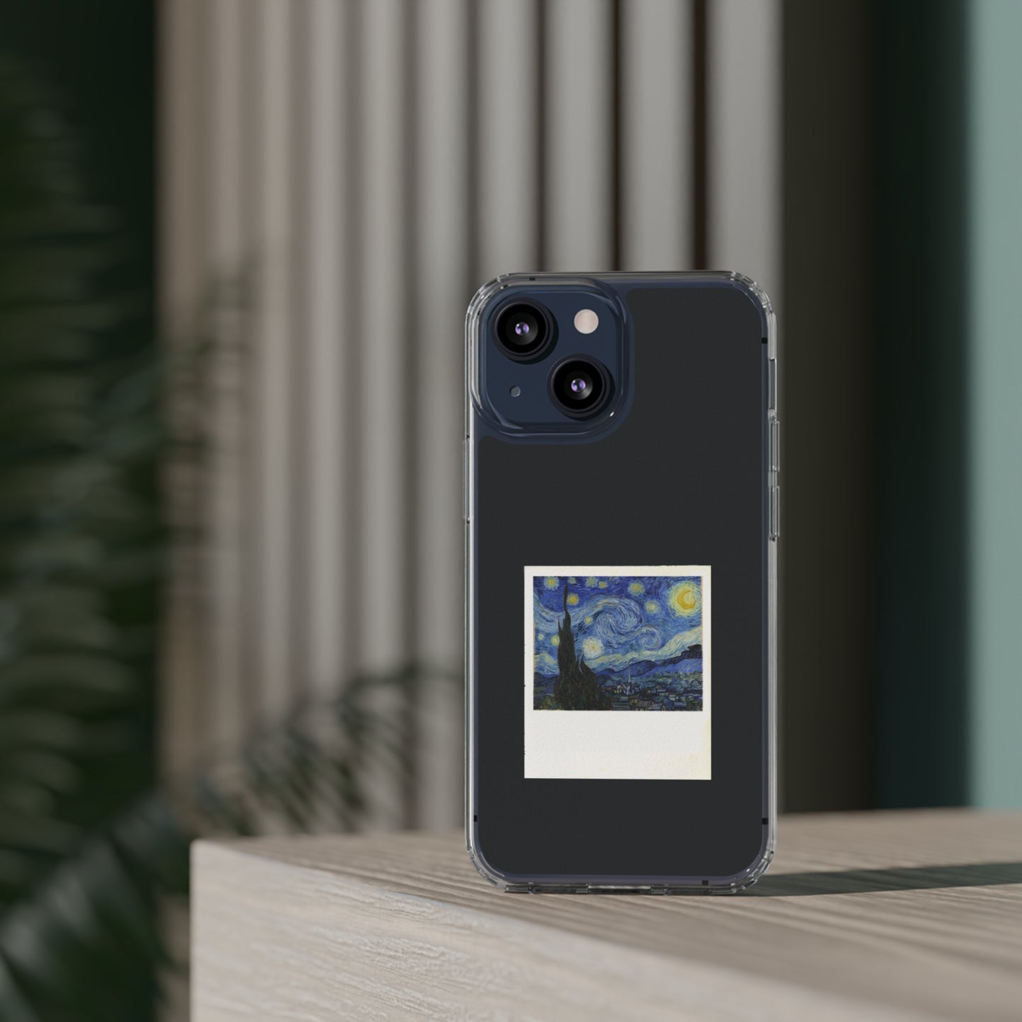 Starry Night Poloroid Clear Case, Van Gogh