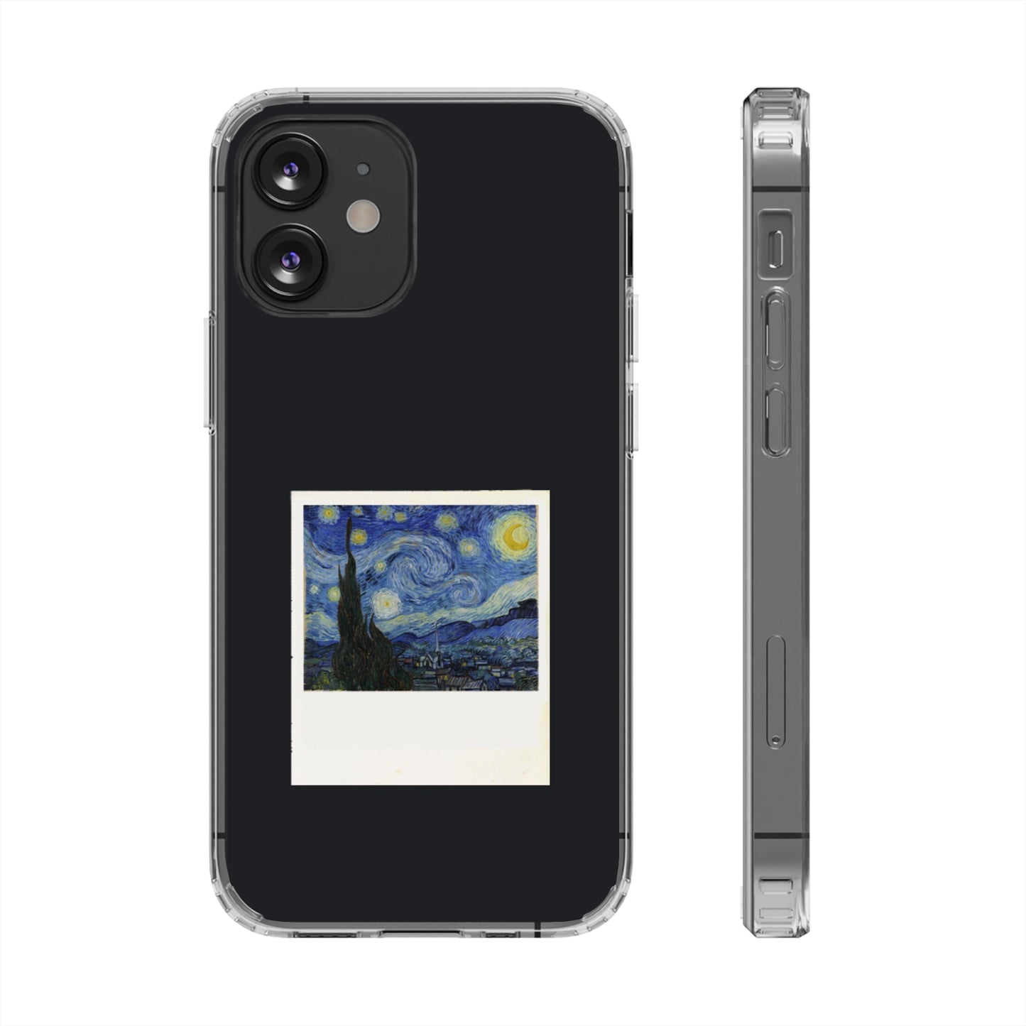 Starry Night Poloroid Clear Case, Van Gogh